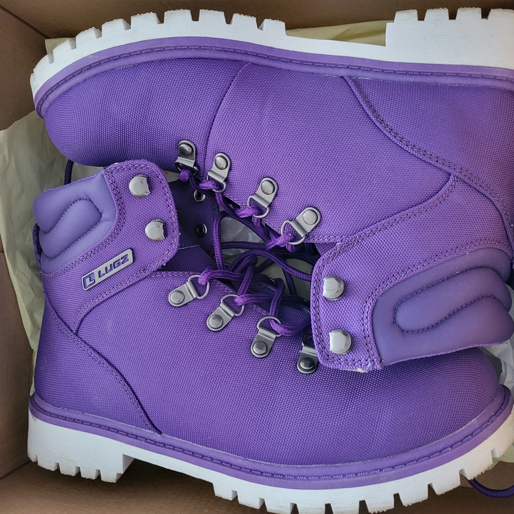 Lugz Vibrant Purple Lace-Up Boots